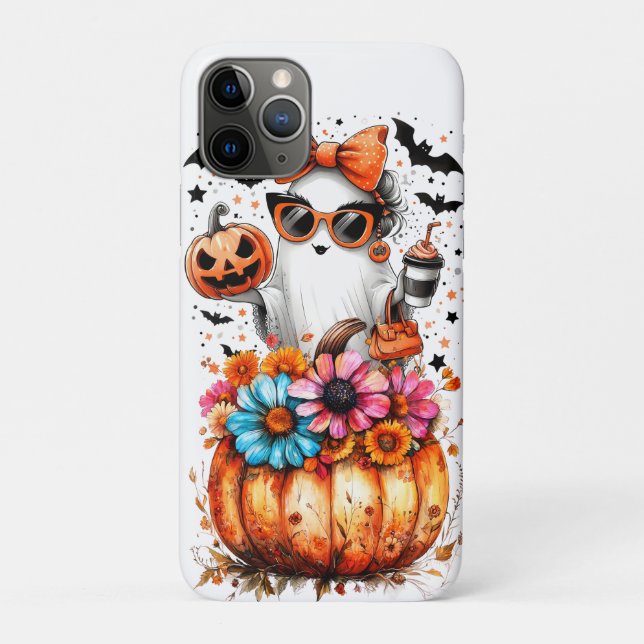 Coques Case-Mate iPhone Aquarelle Floral Citrouille automne (Dos)