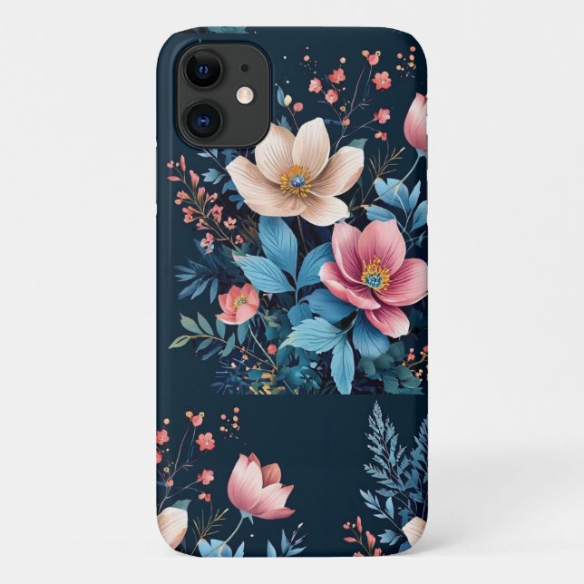 Coques Case-Mate iPhone Aquarelle florale (Dos)