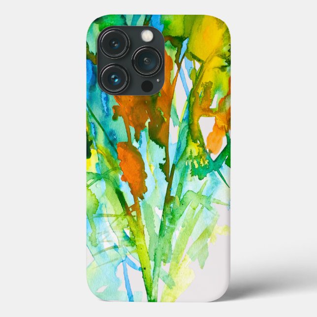 Coques Case-Mate iPhone aquarelle florale Abstraite (Verso)