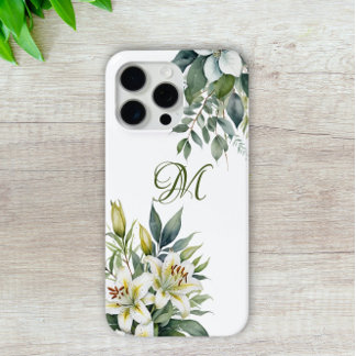 Coque Case-Mate iPhone Aquarelle florale asiatique Lily et Eucalyptus