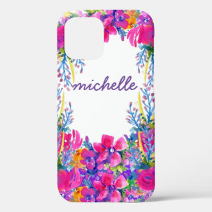 Case-Mate iPhone Case Aquarelle florale avec nom
