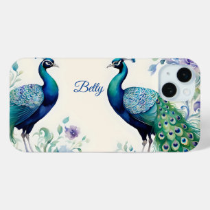 Coque Case-Mate iPhone Aquarelle florale Peacock