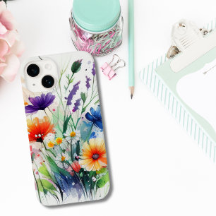 Coque Case-Mate iPhone Aquarelle Florales Fleurs Sauvages Féminin Tendanc