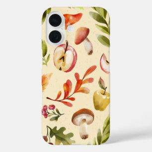 Coque Pour iPhone 16 Aquarelle Fruits et champignons de la récolte d'au