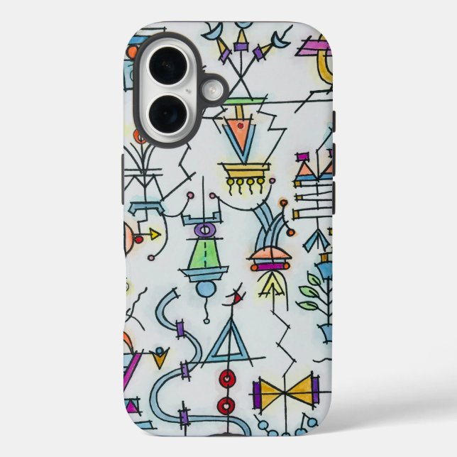 Coques Case-Mate iPhone Aquarelle géométrique à deux Whimsical Atlantis (Verso)
