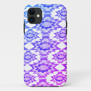 Case-Mate iPhone Case Aquarelle géométrique Boho Motif bleu pourpre