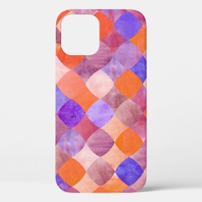 Coques Case-Mate iPhone Aquarelle géométrique, écailles de poissons arabes (Verso)