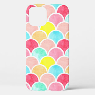 Case-Mate iPhone Case aquarelle géométrique sans couture motif, échelles