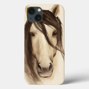 iPhone 13 Case Aquarelle Grange Animaux Cheval