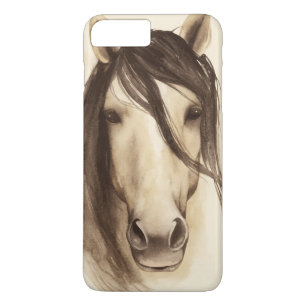 Coque iPhone 7 Plus Aquarelle Grange Animaux   Cheval