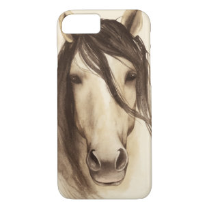 Coque iPhone 8/7 Aquarelle Grange Animaux   Cheval
