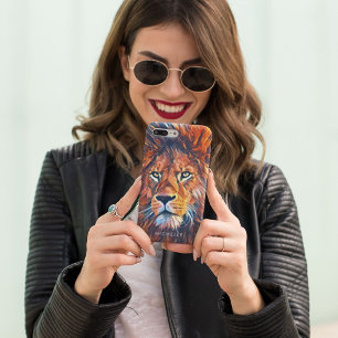 Case-Mate iPhone Case Aquarelle Graphique Personnalisée Lion Majestic