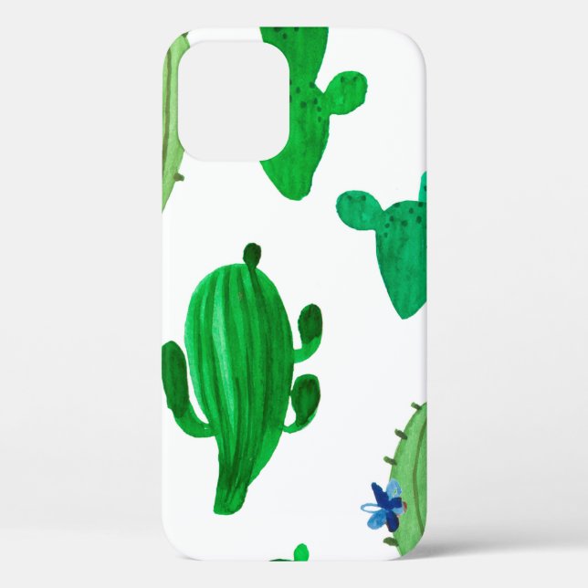 Coques Case-Mate iPhone Aquarelle illustration de cactus du désert à encre (Verso)