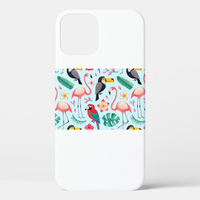 Coques Case-Mate iPhone Aquarelle illustrations d'oiseaux, fleur tropicale (Verso)