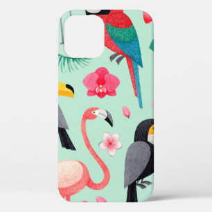Case-Mate iPhone Case Aquarelle illustrations d'oiseaux, fleur tropicale