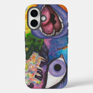 Coque Pour iPhone 16 Aquarelle Imaginaire Dimensions Femme Opal Surreal