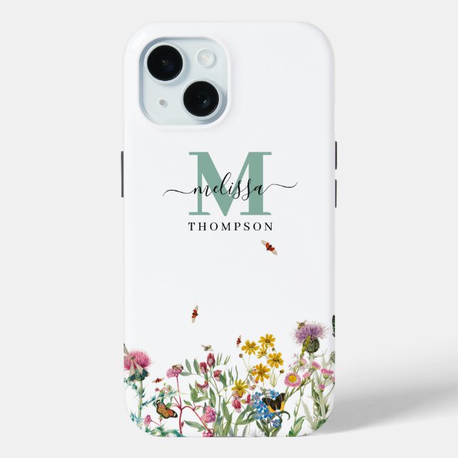 Coques Case-Mate iPhone Aquarelle Insecte Floral Spring Garden (Verso)