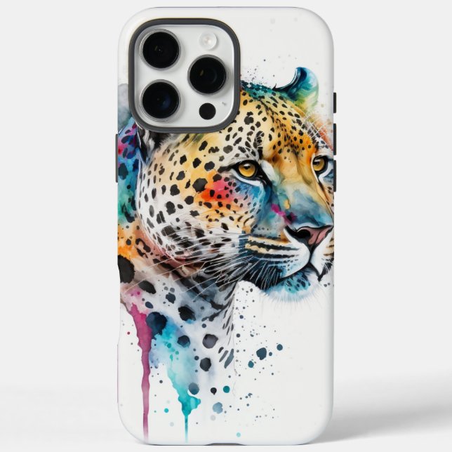 Coques Case-Mate iPhone Aquarelle Jaguar (Verso)