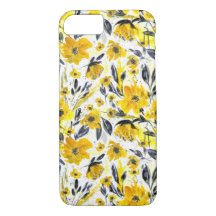 Aquarelle jaune et gris