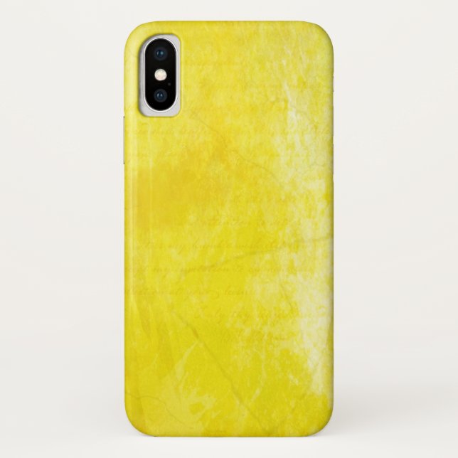 Coques Case-Mate iPhone Aquarelle jaune vif (Dos)
