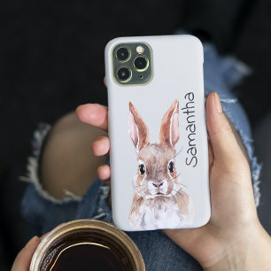 Case-Mate iPhone Case Aquarelle Lapin Lapin Nom personnalisé