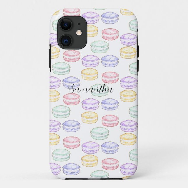 Coques Case-Mate iPhone Aquarelle Macarons français (Dos)