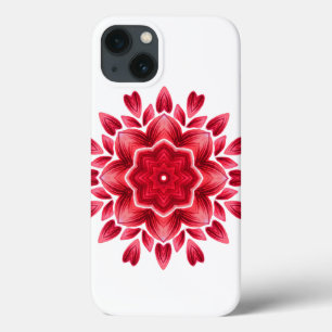 Case-Mate iPhone Case Aquarelle Mandala Art - Rose rouge Pétales Flower 