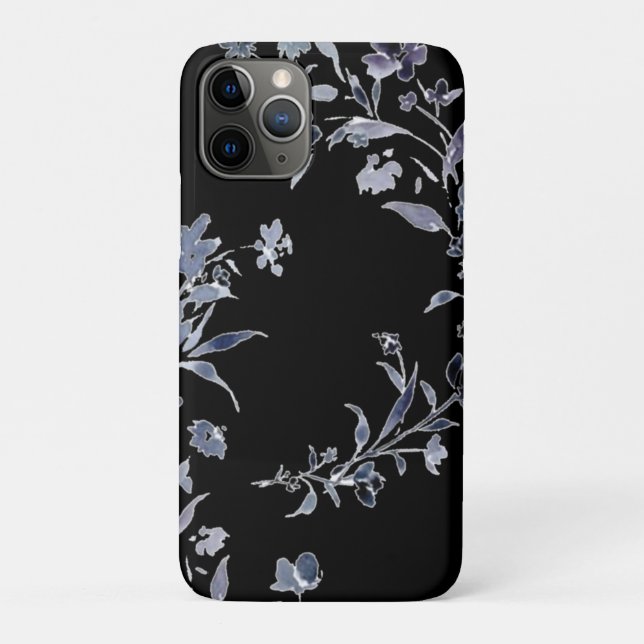 Coques Case-Mate iPhone Aquarelle marine indigo motif floral (Dos)