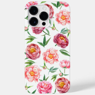 Coque Case-Mate iPhone Aquarelle Maroon Peonies