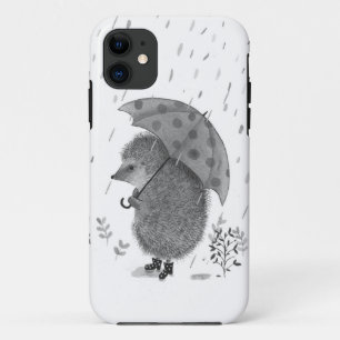 Case-Mate iPhone Case Aquarelle mignonne Hérisson Rainy Day Whimsical