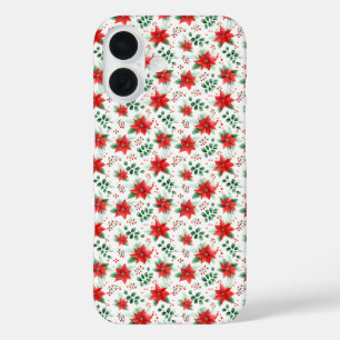 Coque Pour iPhone 16 Aquarelle minimaliste Poinsététie botanique