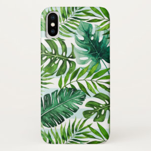 Case-Mate iPhone Case Aquarelle moderne Feuilles verts tropicaux