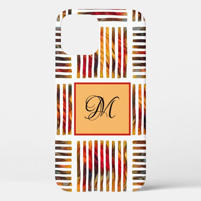 Coques Case-Mate iPhone Aquarelle moderne Motif de bandes artistiques (Verso)