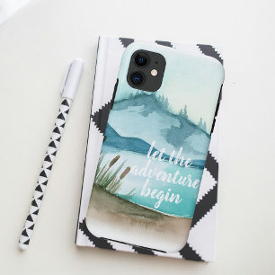 Case-Mate iPhone Case Aquarelle moderne Nature Commençons l'aventure