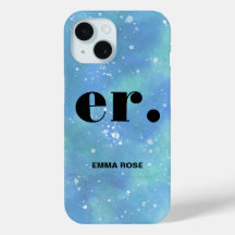 Aquarelle Monogramme imaginaire élégant moderne mi