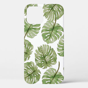 Case-Mate iPhone Case Aquarelle Monstera Vert Tropical Feuilles sans cou