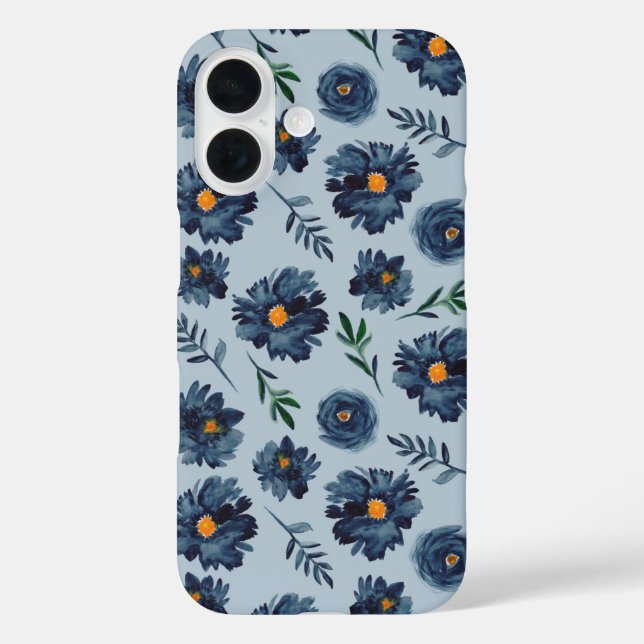 Coques Case-Mate iPhone Aquarelle Motif - Bleu classique - Indigo (Verso)
