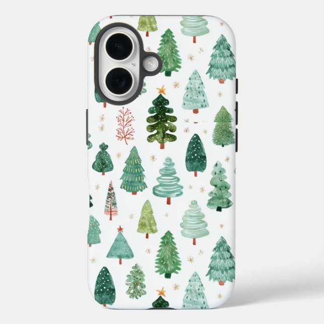 Coques Case-Mate iPhone Aquarelle Motif De Noël (Verso)