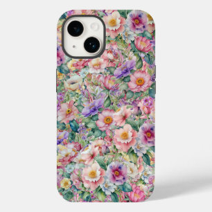 Coque Case-Mate iPhone Aquarelle motif floral, Arrière - plan floral