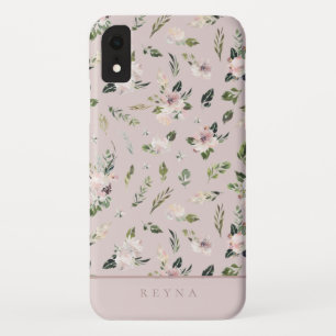 Case-Mate iPhone Case Aquarelle Motif Floral Mauve