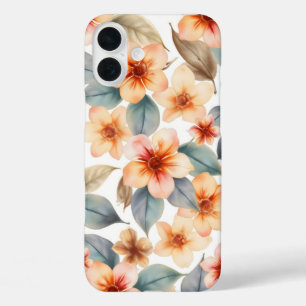 Coque Pour iPhone 16 Plus aquarelle motif floral présente un pastel doux