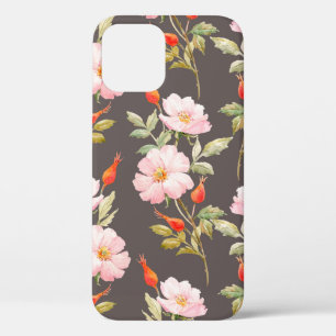 Case-Mate iPhone Case Aquarelle motif floral rose de chien et berr rouge