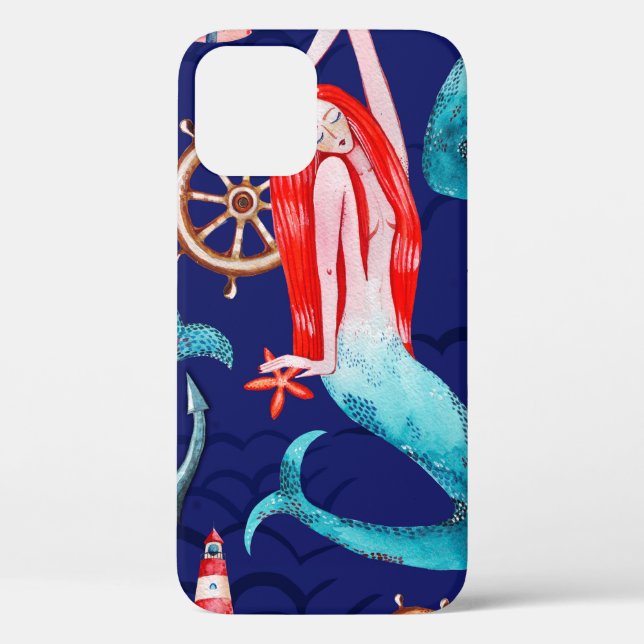 Coques Case-Mate iPhone Aquarelle motif mer (Verso)