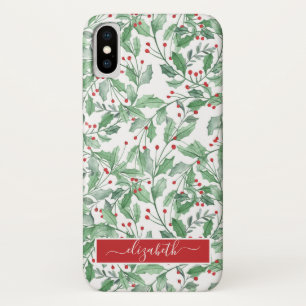 Case-Mate iPhone Case Aquarelle Noël vert