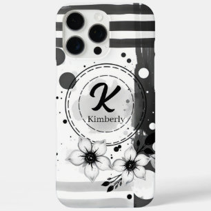 Coque iPhone 16 Pro Max Aquarelle Noir et Blanc Perdu Art