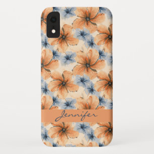 Case-Mate iPhone Case Aquarelle orange et bleu floral