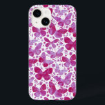 Coque Case-Mate iPhone Aquarelle papillon Magenta Rose<br><div class="desc">Peinture à papillon Magenta rose et blanc aquarelle. Protégez et prétendez votre téléphone en même temps ! Art original de Nic Squirrell.</div>