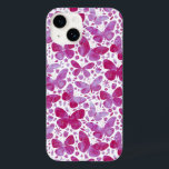 Coque Case-Mate iPhone Aquarelle papillon Magenta Rose<br><div class="desc">Peinture à papillon Magenta rose et blanc aquarelle. Protégez et prétendez votre téléphone en même temps ! Art original de Nic Squirrell.</div>