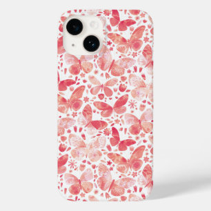 Coque Case-Mate iPhone Aquarelle papillon rose