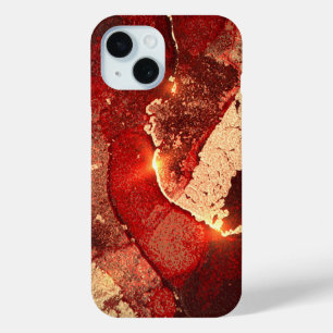 Coque Case-Mate iPhone Aquarelle Parties scintillant rouge or iPhone / co